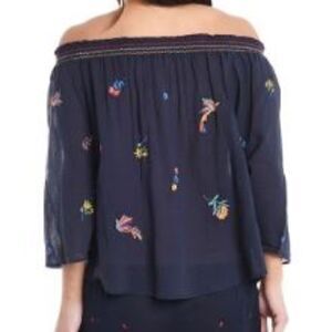 NWT Sundry Scattered Flowers Off Shoulder Blouse (Size 2=Medium)